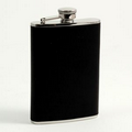 Black Leather Flask - 8 Oz.